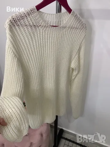 Ръчно плетене блуза универсален размер, снимка 3 - Блузи с дълъг ръкав и пуловери - 48834819