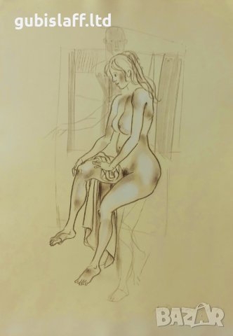 Картина, графика, голо тяло, худ. Л. Диманов, 2007 г.