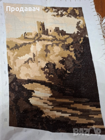 Гоблен " Кафявия замък", снимка 4 - Гоблени - 52360583