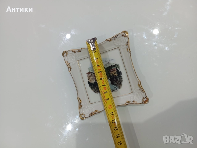 Стара порцеланова маркирана картина, снимка 7 - Пана - 52496276