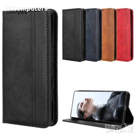 Кожен Ретро Калъф за ZTE nubia RedMagic 11 Pro 5G / 11 Pro+ 5G- Магнитно затваряне, Държач за карти , снимка 13 - Калъфи, кейсове - 52490655