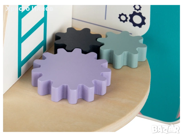 Дървена Космическа ракета писта с дървена кола и космонавти, снимка 3 - Други - 54202342