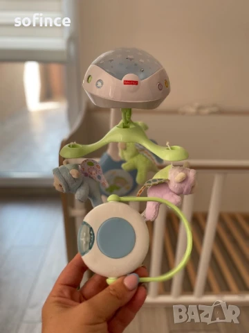 Fisher Price Музикална въртележка - проектор 3 в1 BUTTERFLY DREAMS 0м+ играчка за кошара, снимка 5 - Кошарки - 51273371