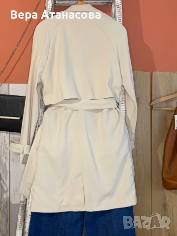 👜 Тренч в бежов цвят, перфектен за пролет/есен🤎, снимка 2 - Шлифери - 54101865