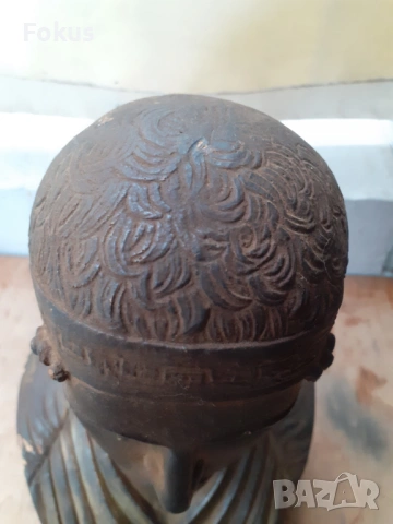 Стар гипсов патиниран бюст на Колесничаря от Делхи - реплика, снимка 3 - Антикварни и старинни предмети - 54031426