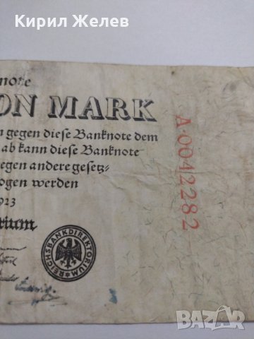 Райх банкнота - Германия - 1 Милион марки / 1923 година - 17869, снимка 6 - Нумизматика и бонистика - 31029602