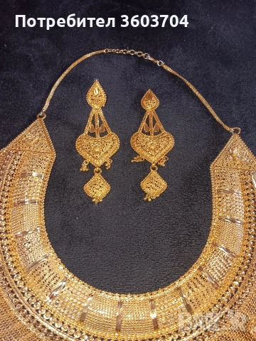 колие с обеци, снимка 4 - Бижутерийни комплекти - 53932626