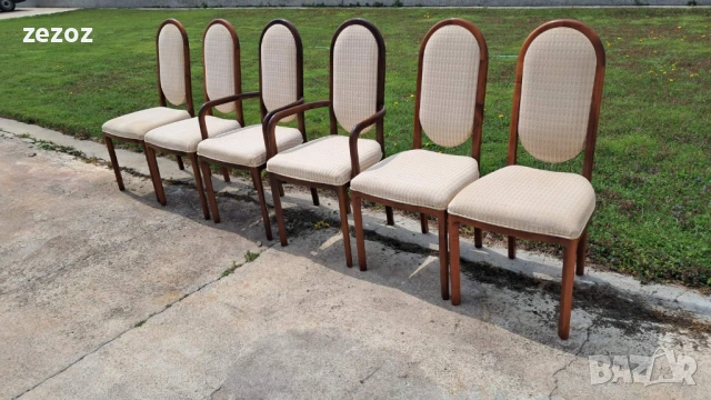 Столове трапезни орех- 6 бр. №058, снимка 3 - Столове - 54250595