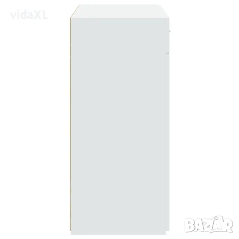 vidaXL Страничен шкаф, бял, 80x42,5x93 см, инженерно дърво, снимка 5 - Бюфети - 56146959
