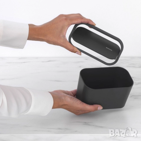 Кошче за отпадъци за баня Brabantia MindSet Dark Grey / White, снимка 13 - Други стоки за дома - 52098615