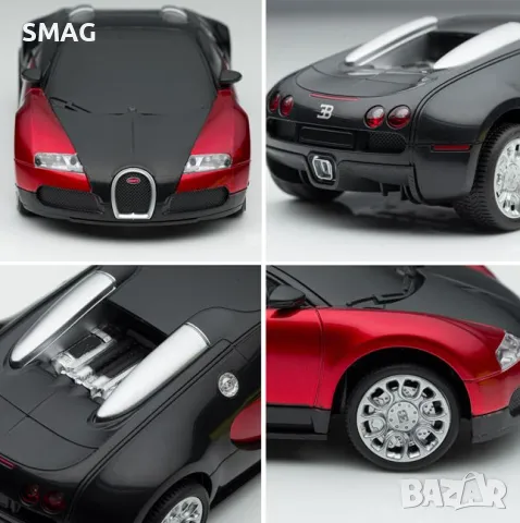 RC кола Buggati Veyron 16.4 Grand Sport Red с волан S_1207014, снимка 3 - Коли, камиони, мотори, писти - 47923167