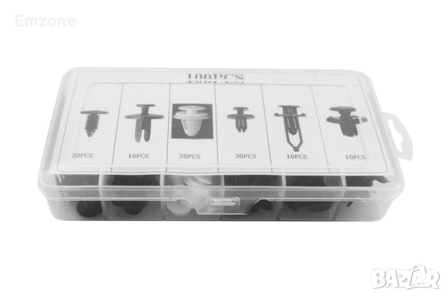 Комплект щипки копчета за автомобил Универсални 100 броя, снимка 4 - Аксесоари и консумативи - 42907120