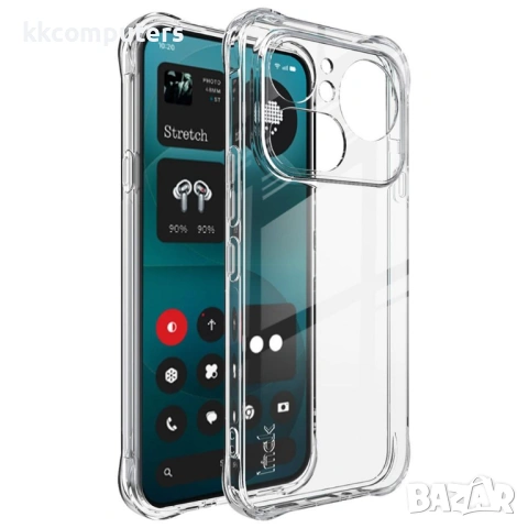 IMAK Прозрачен Калъф за Nothing Phone (4a) Pro - TPU, Airbag, Отвор за ремък, Прозрачен