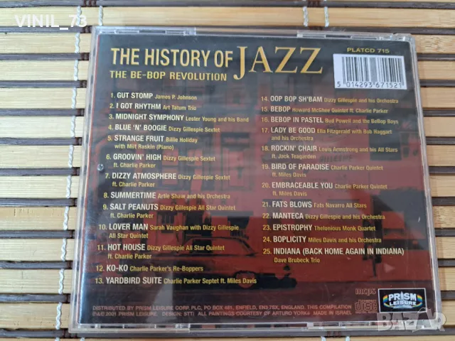 The History Of Jazz-The Be-Bop Revolution, снимка 3 - CD дискове - 49785416