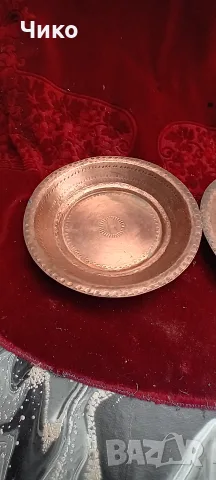 2броя медни чиний, снимка 3 - Антикварни и старинни предмети - 55788144