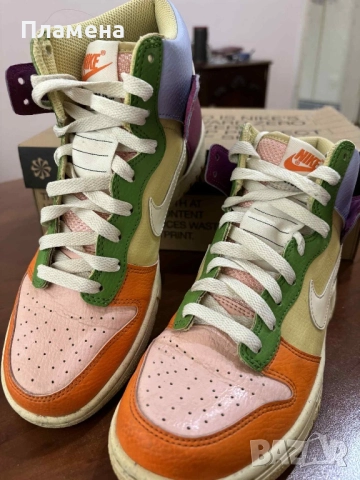 Шарени оригинални кецове от кожа Nike , снимка 2 - Маратонки - 51946688