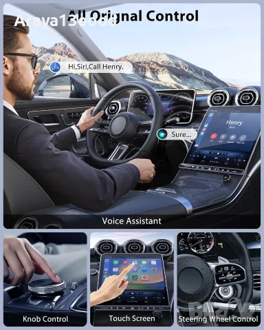Безжичен CarPlay адаптер за iPhone – Wireless Apple CarPlay Dongle, снимка 6 - Аксесоари за Apple - 55911363