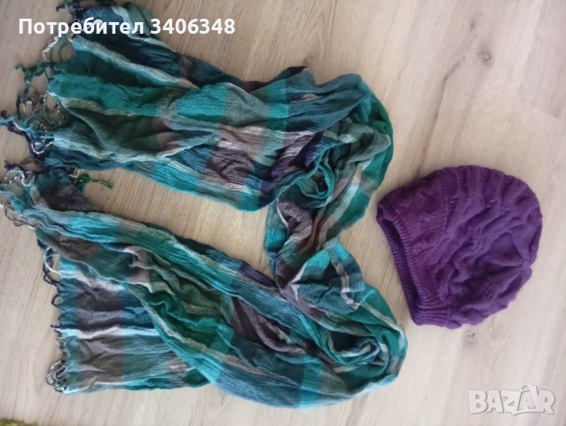 Комплект шапка и 2 подхождащи и шала. , снимка 2 - Шапки - 52175889