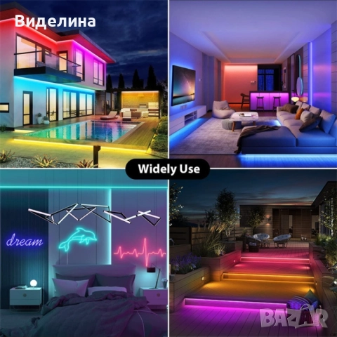 Неонови LED лентови светлини. Водоустойчиво осветление, 4.5 метра лента. Заложете на модерния блясък, снимка 3 - Декорация за дома - 51991504