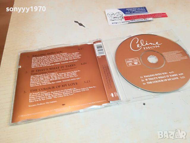 CELINE DION FALLING INTO YOU CD-EPIC ВНОС GERMANY 0604231646, снимка 9 - CD дискове - 40280283