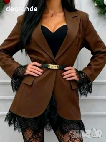 Елегантно дамско сако с дантела 