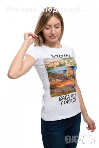 Нова дамска тениска с дигитален печат крепостта "Баба Вида", гр. Видин, снимка 10 - Тениски - 29964825