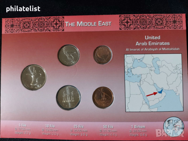 Обединени Арабски Емирства /ОАЕ/ - Комплектен сет от 5 монети, снимка 2 - Нумизматика и бонистика - 44534169