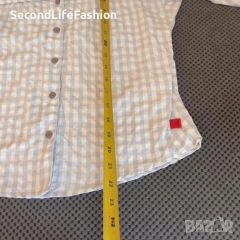 Дамска синя риза с дълъг ръкав Adidas Clima365 с копчета размер М Nano Tex, снимка 5 - Ризи - 52796505