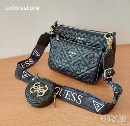 Черна чанта Guess/3в1 код SG-Z127, снимка 3 - Чанти - 42277846