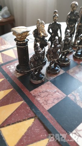 Стара викторианска мраморна маса за шах 19век, снимка 11 - Антикварни и старинни предмети - 42758936