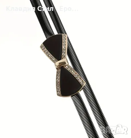 Тънък еластичен колан с красива декорация, снимка 3 - Колани - 47687944