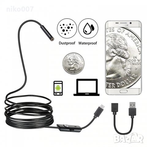 Ендоскопска камера за андроид телефон-лаптоп, снимка 5 - Камери - 29801730