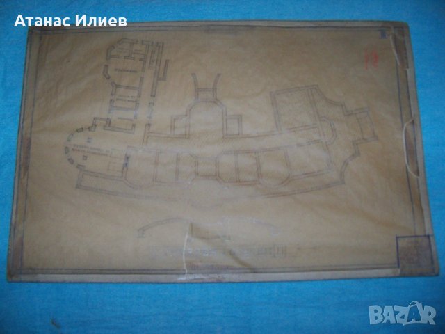 Красив стар архитектурен чертеж от преди 1944г. №6