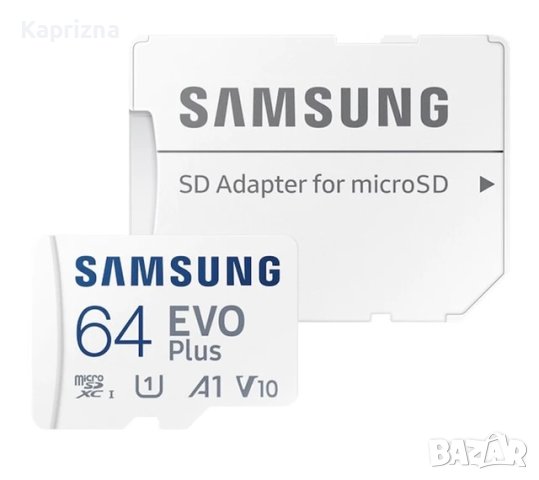 Samsung EVO Plus 64GB microSD + адаптер, снимка 2 - Карти памет - 42676969