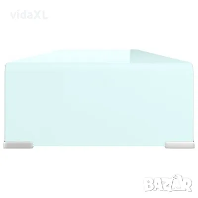 vidaXL Поставка за телевизор/монитор, стъкло, зелена, 90x30x13 см(SKU:244146), снимка 4 - Други - 49481242