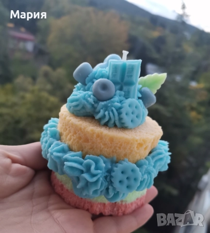 Коледни торти и мъфини свещи , снимка 15 - Декорация за дома - 52248494