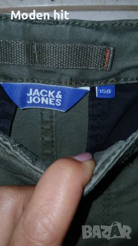 Jack&Jones зелен комбат панталон за момче размер до 158 см. /12-13 г./, снимка 2 - Детски панталони и дънки - 49848985