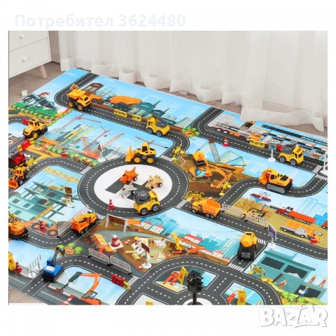 Детска постелка за игра-килим с писта-размери 130х100см, снимка 10 - Играчки за стая - 40004597