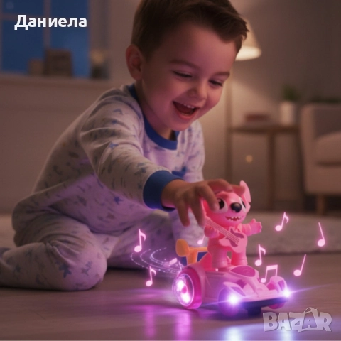Светеща количка със Stitch – играчката, която движи въображението, снимка 2 - Коли, камиони, мотори, писти - 51812461