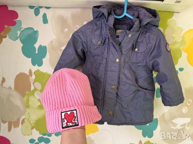 s.Oliver нпво преходно яке със шапка,80 размер