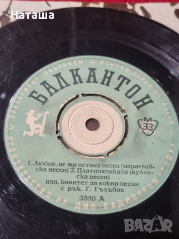 Грамофонна плоча - квинтет за южни песни с ръководител Г.Гълъбов , снимка 5 - Грамофонни плочи - 42125946