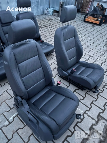 Кожени Седалки Кожен Салон за VW Touran Туран Тоуран, снимка 5 - Аксесоари и консумативи - 52150802