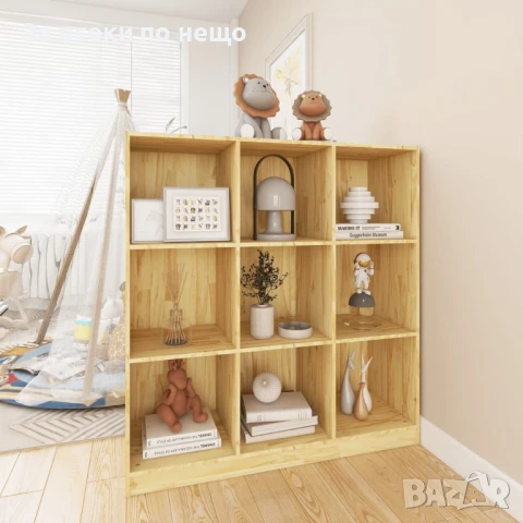 Библиотека/разделител за стая, 104x33,5x110 см, бор масив Код P989, снимка 7 - Шкафове - 51156373