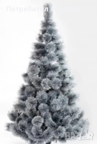 Изкуствено борче/елха със заскрежени иглички, снимка 1