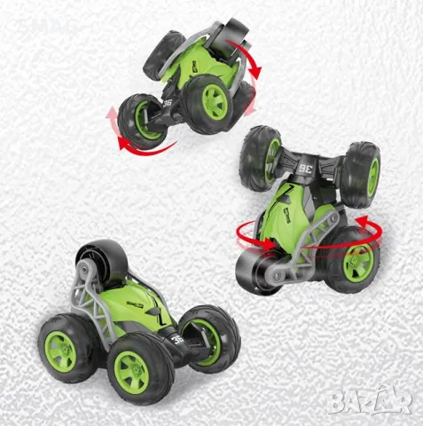 Превозно средство с дистанционно управление, въртящо се на 360° и със зелена светлина S_1230138, снимка 2 - Коли, камиони, мотори, писти - 47921864