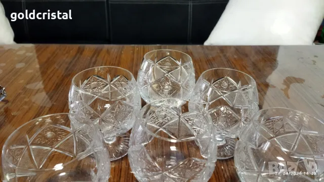 кристални чаши за коняк , снимка 3 - Антикварни и старинни предмети - 27834405