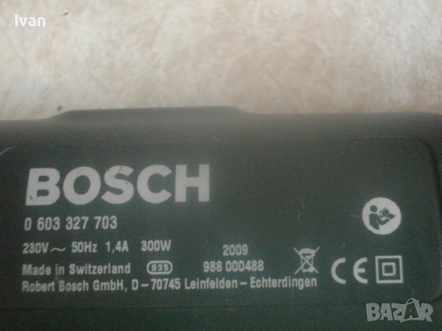 Швейцарски Оригинален Мини Лентов Шлайф-BOSCH PVS300AE-300 Вата/2009г-Отличен-Бош, снимка 13 - Други инструменти - 42427711