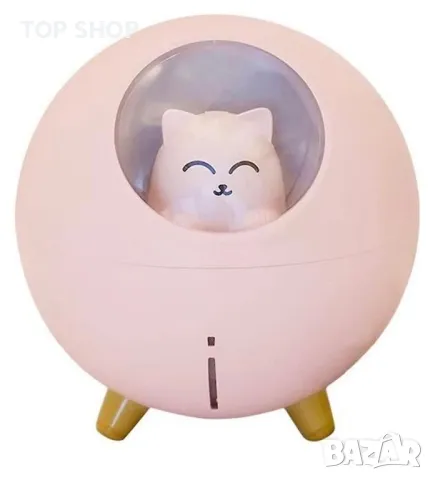 Planet Cat Нано спрей Овлажнител,Нощна лампа/USB въздушен дифузьор с хладна мъгла с осветление, снимка 7 - Други - 49308712