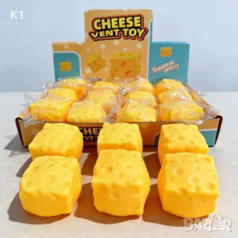 Cheese Squishy, сирене скуиши антистрес играчка