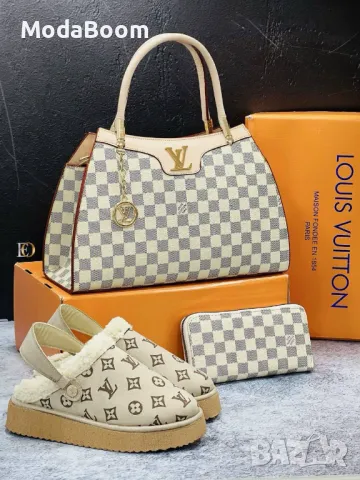 Louis Vuitton дамски комплекти , снимка 4 - Пантофи - 48286568